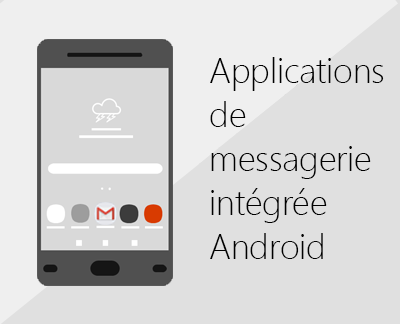 Applications de messagerie integree Android