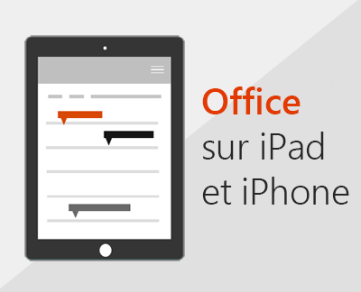 Office sur ipad et iphone